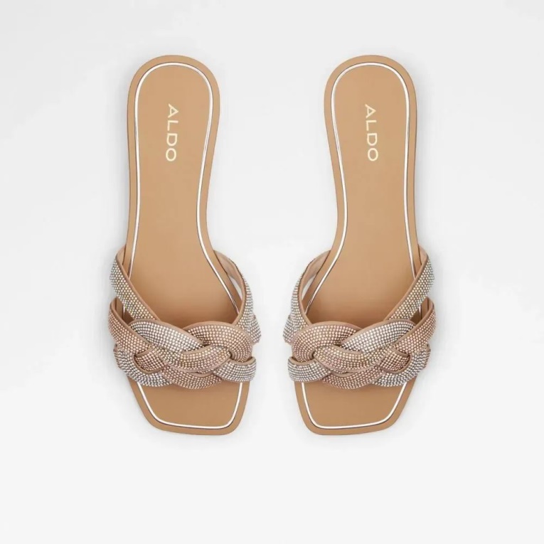 Sandalias Planas De Mujer En Dorado Rosa Tydeus Moda Aldo