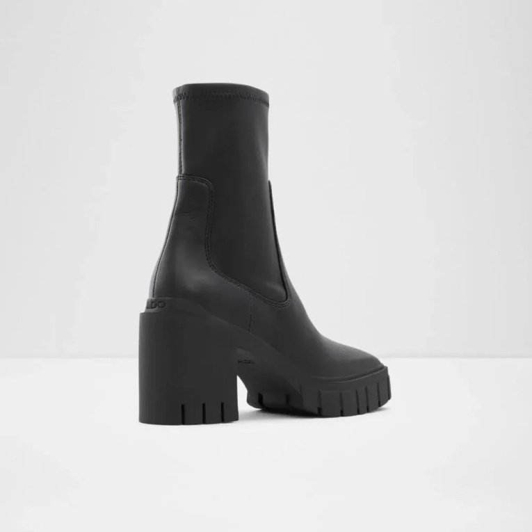 Botines Negros Con Suela Dentada Upstage De Aldo Fashion Para Mujer
