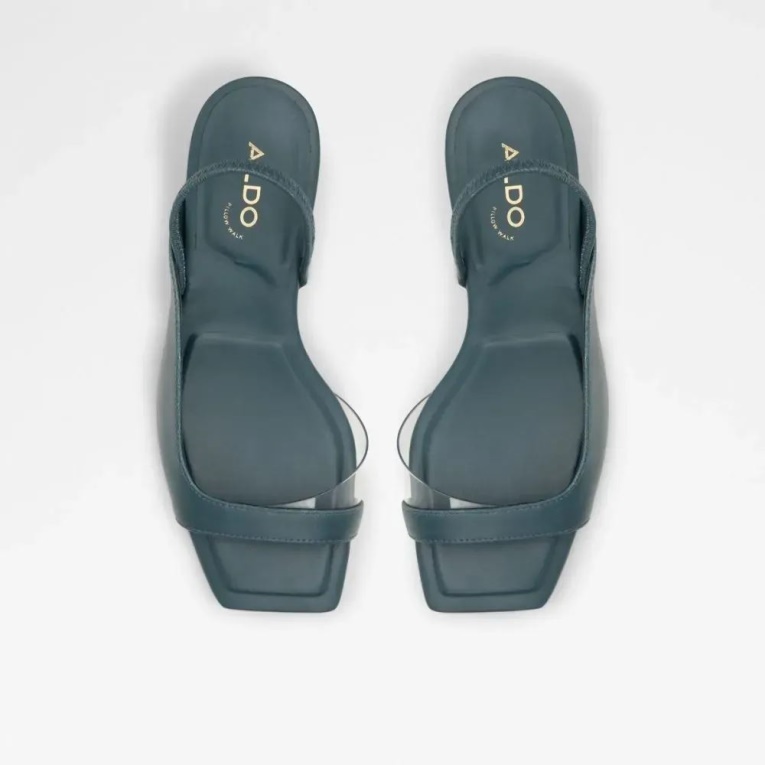 Sandalia De Tacón Con Tira Trasera De Mujer Aldo Teal Valencia