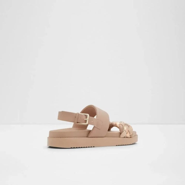 Yboha Sandalias Planas De Dos Piezas Para Mujer Fashion Rosa Dorado Aldo