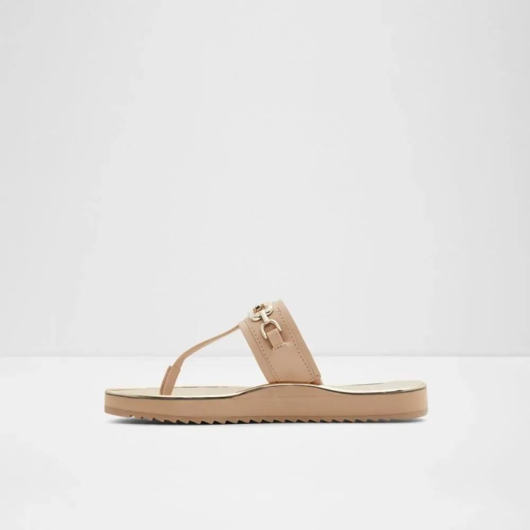 Sandalias De Playa Con Tira En T Para Mujer De Aldo Yerral Hueso