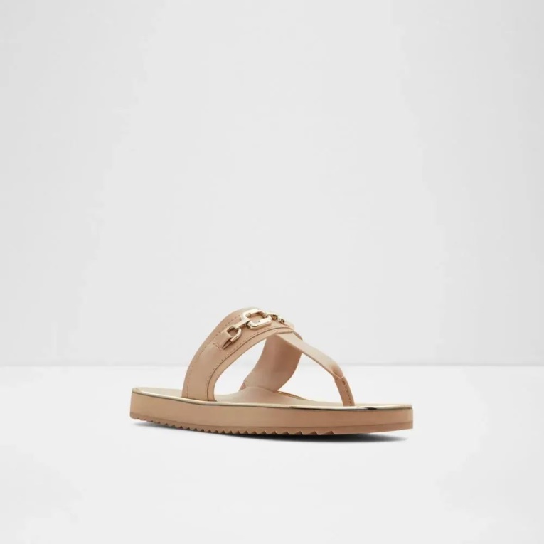 Sandalias De Playa Con Tira En T Para Mujer De Aldo Yerral Hueso