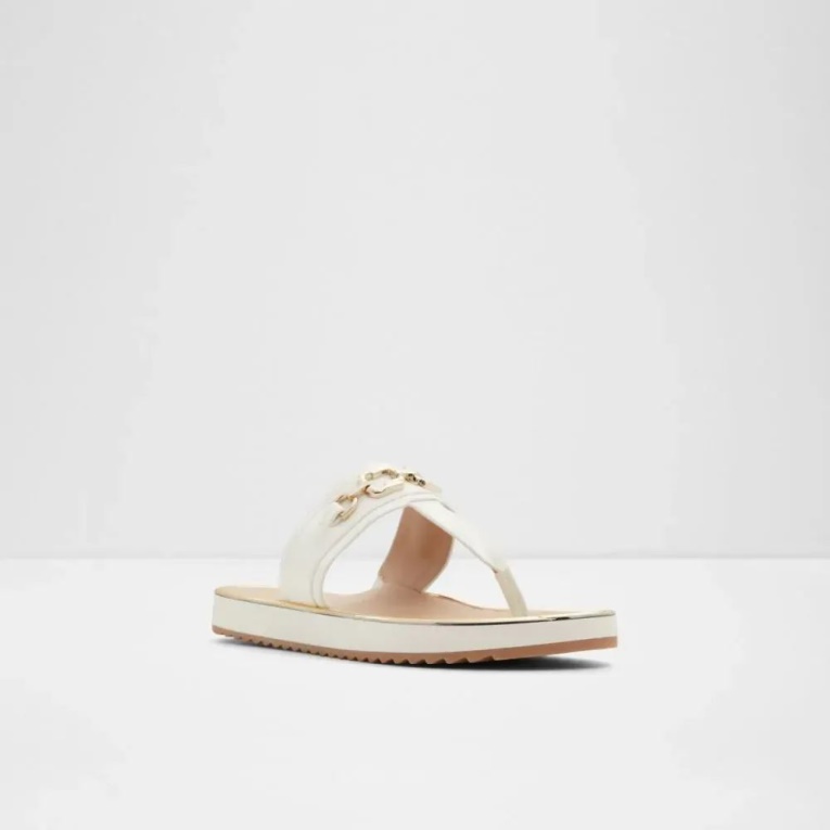 Yerral Sandalia De Playa Con Correa En T Para Mujer Aldo Fashion Otro-blanco