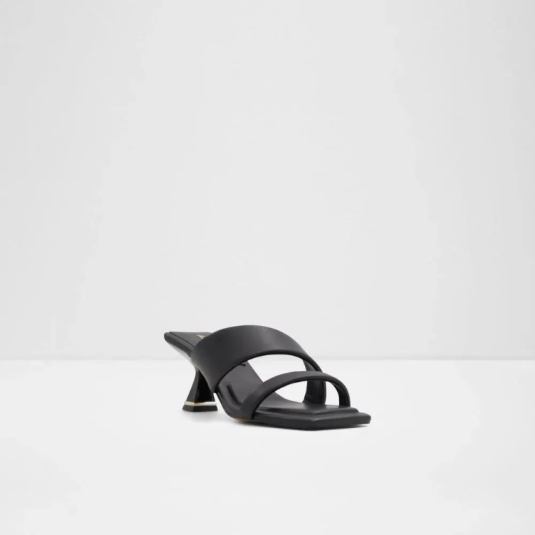 Aldo Fashion Zaza Sandalia De Tacón Con Tiras De Mujer Negro