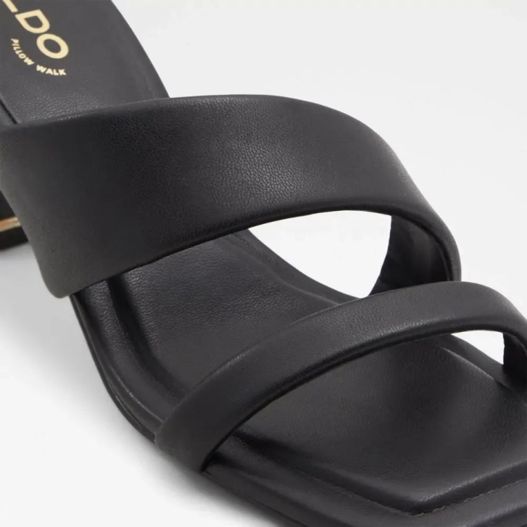 Aldo Fashion Zaza Sandalia De Tacón Con Tiras De Mujer Negro