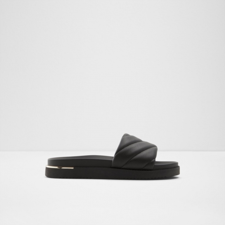 Negro Moda Aldo Acaswen Sandalias Planas