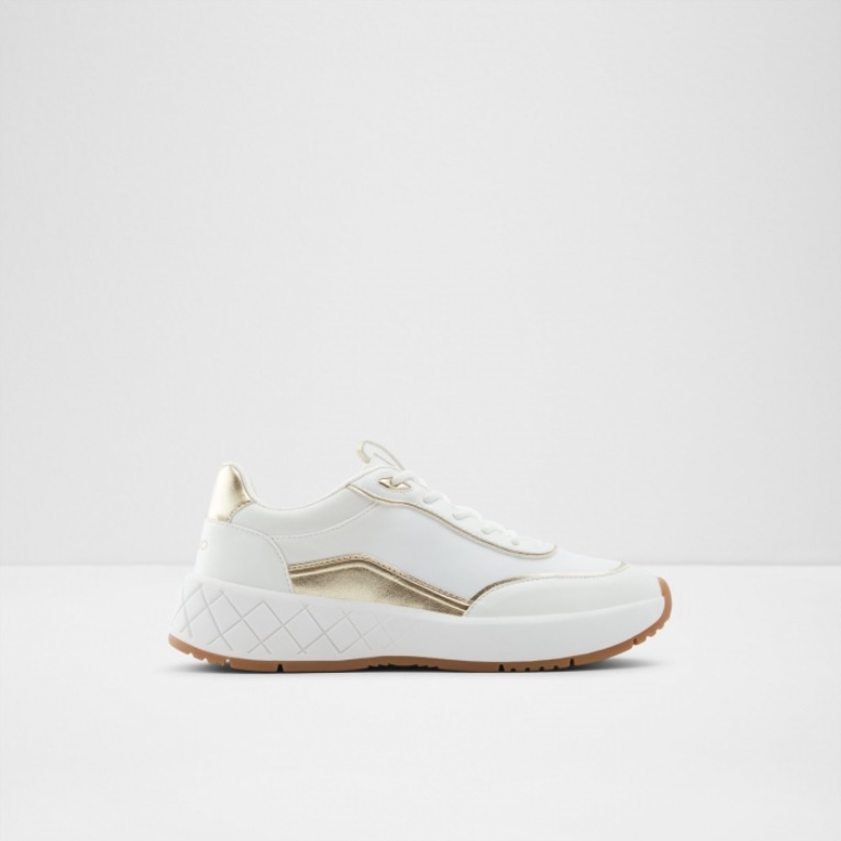 Moda Aldo Blanco Adrela Zapatillas Tacones De Cuña