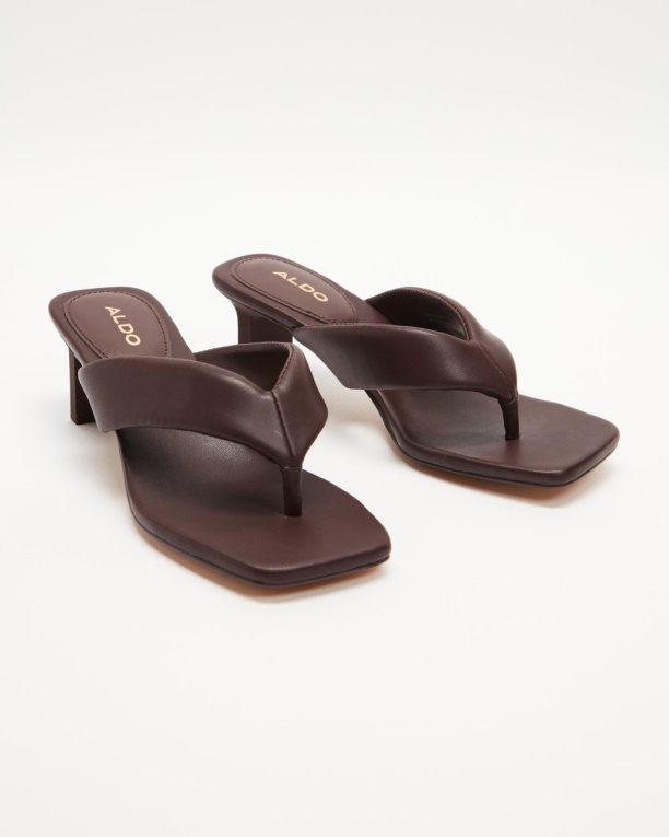 Aldo Auday Tanga Tacones Marrón Oscuro Moda