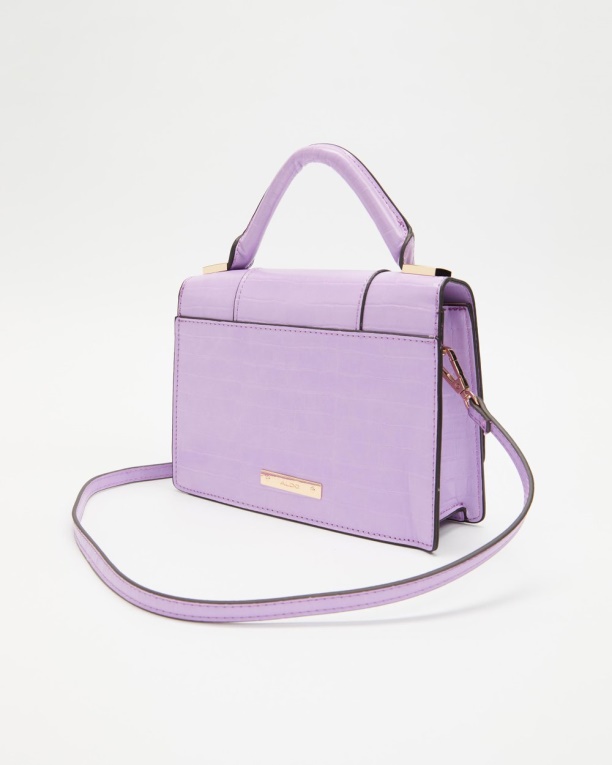 Aldo Fashion Enondario Bolso Con Asa Superior Morado Brillante