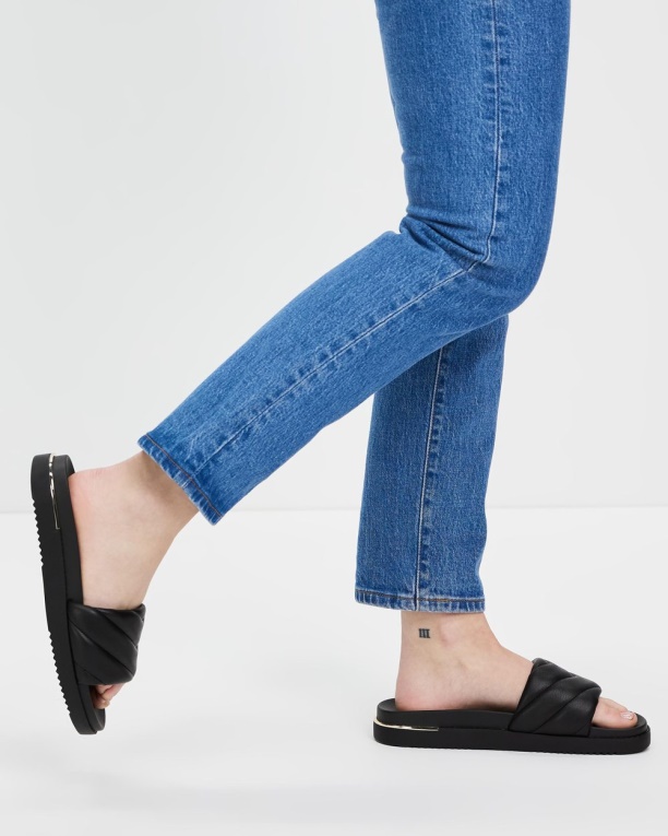 Chanclas Acaswen Acolchadas Negro Moda Aldo