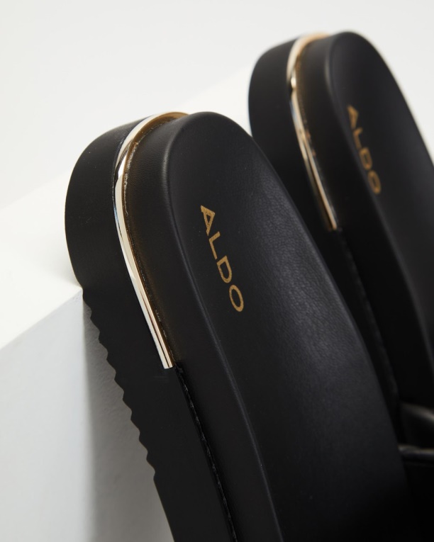 Chanclas Acaswen Acolchadas Negro Moda Aldo